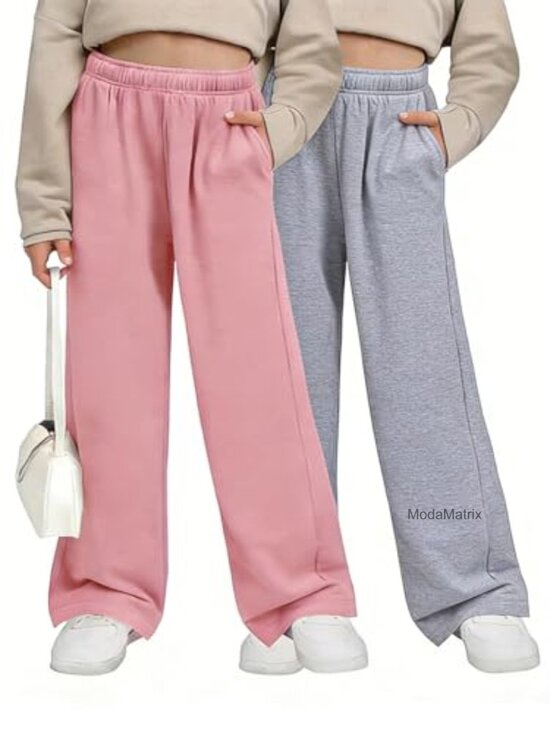 Other - 4 Pack Girls Baggy Sweatpants Kids Joggers Cotton Blend